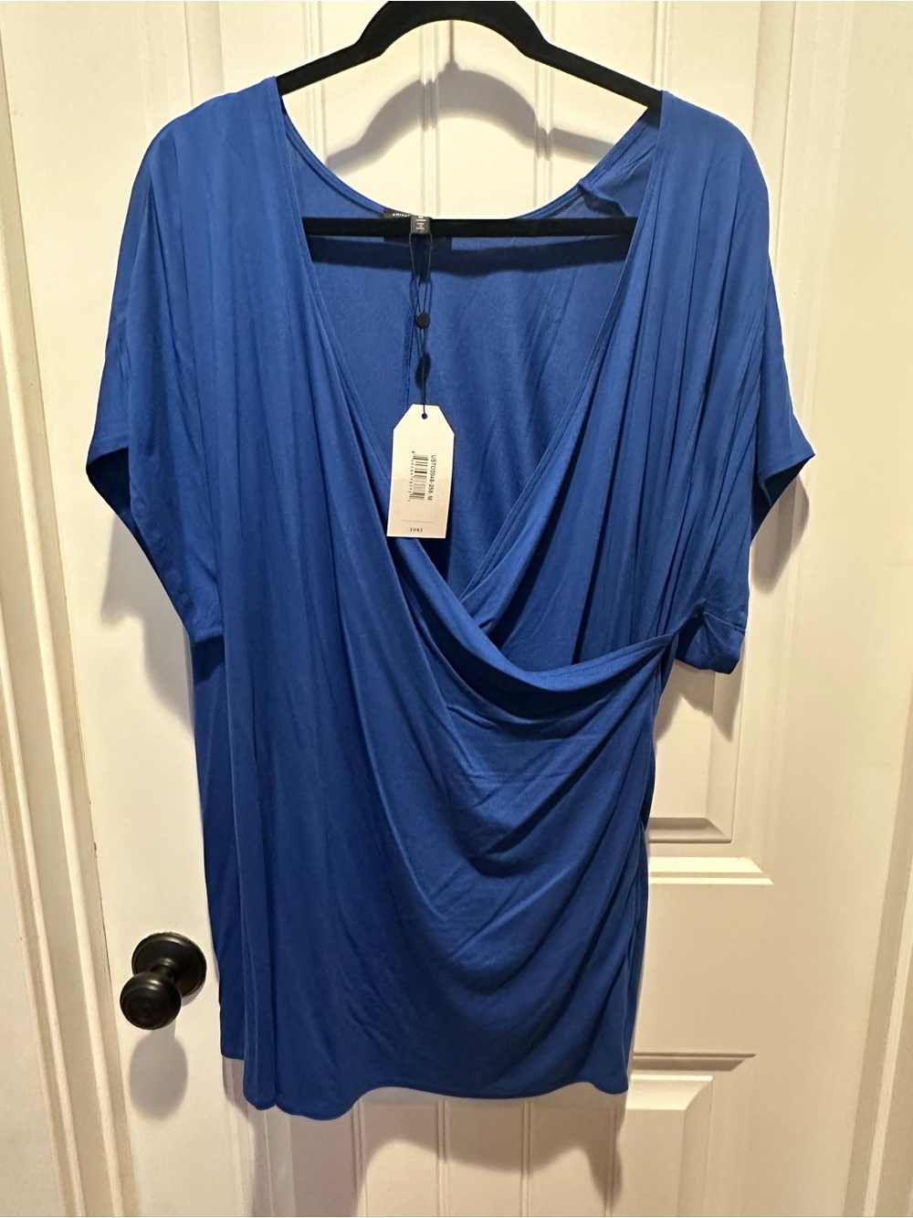 NWT Universal Standard Faux WrapV-Neck Short Sleeve Top - Royal Blue